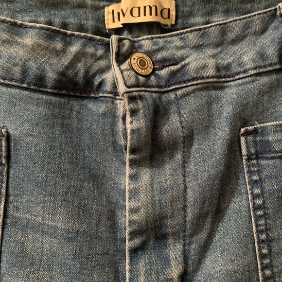 Luvamia Wide Leg Jeans Trendy Cropped Women’s Blue Jeans Cotton Blend Size 2XL - Picture 4 of 16